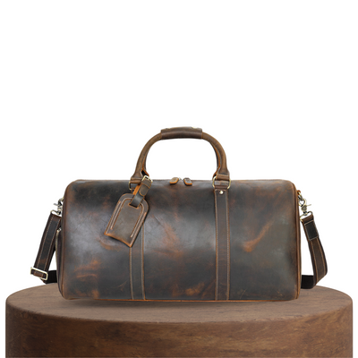 Rhett | Vintage Full-Grain Leather Duffel for Refined Travel