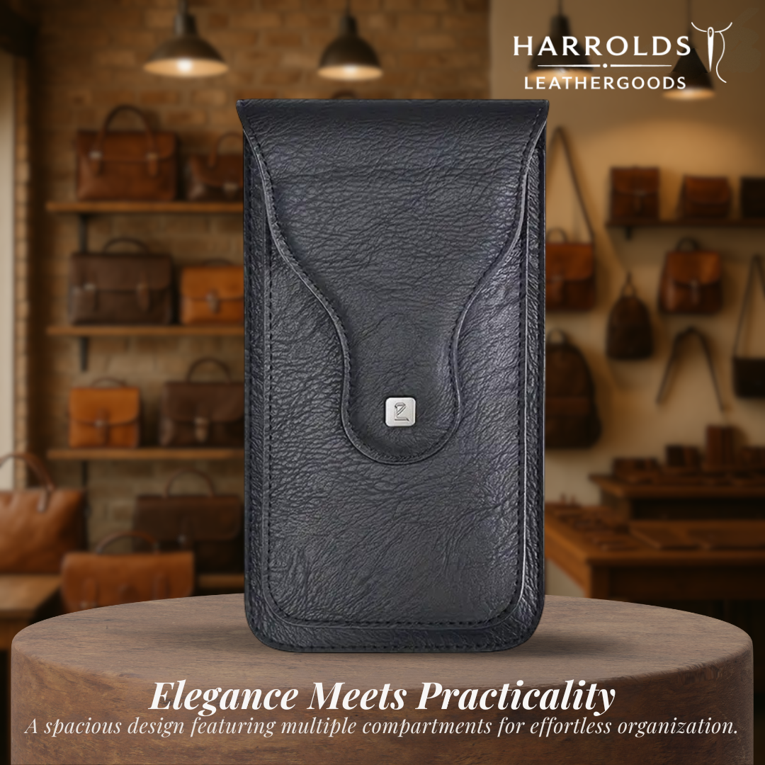 Xavier | Carabiner Clip Leather Phone Holster