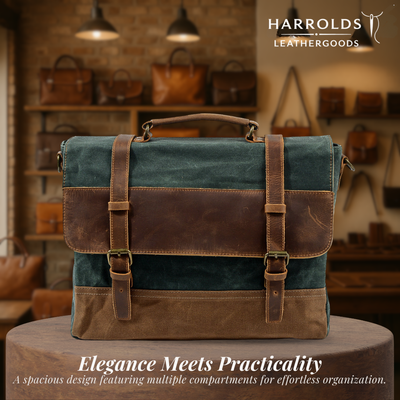 Kevin | Sturdy Canvas Leather | Messenger Bag