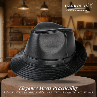 Timothy | Classic Leather Fedora Hat