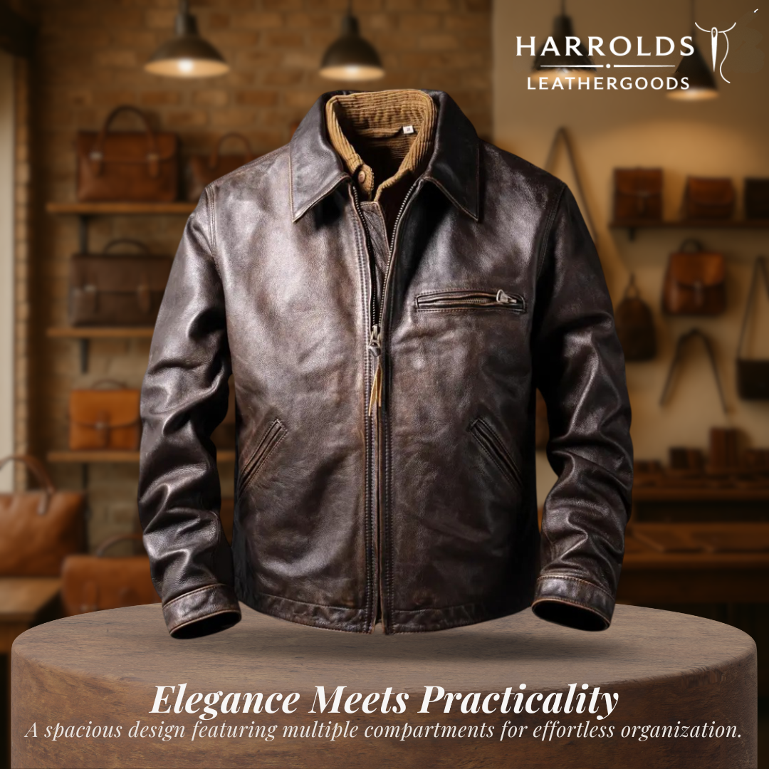 Magnus | Men’s Dark Brown Classic Style Leather Jacket