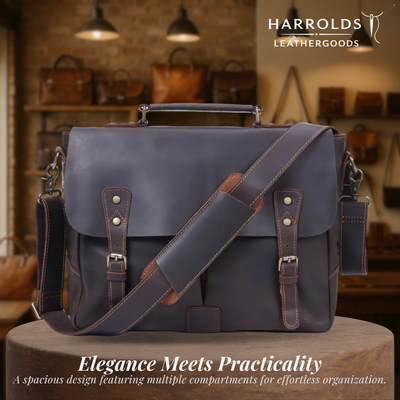 Beau | Vintage Leather Messenger with Classic Buckle Flap