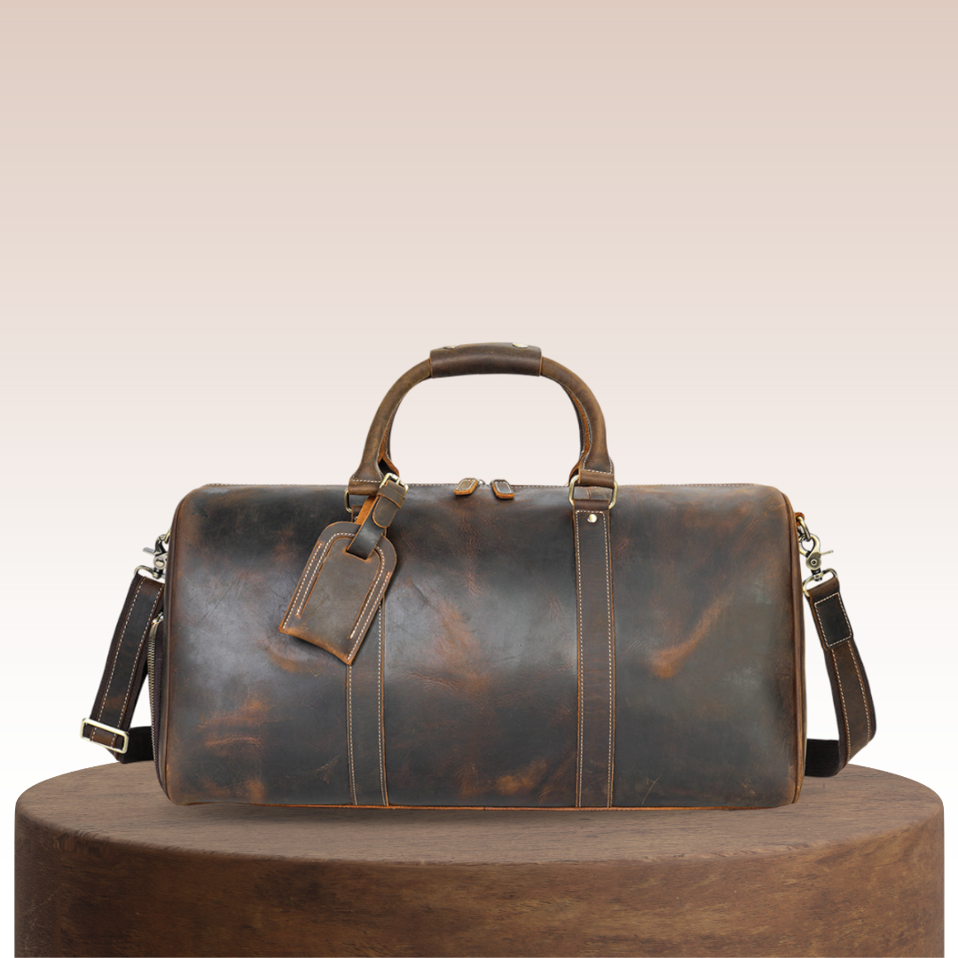 Rhett | Vintage Full-Grain Leather Duffel for Refined Travel