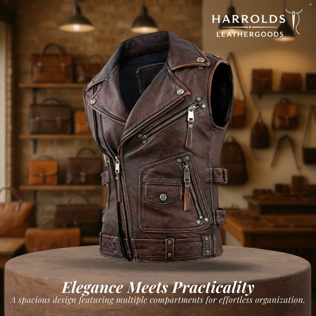 Viggo | Vintage Distressed Leather Vest