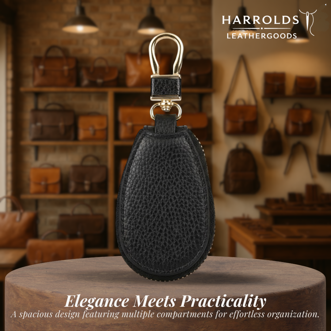 Rufus | Pebble Grain Leather Key Case Holder