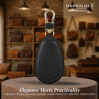 Rufus | Pebble Grain Leather Key Case Holder