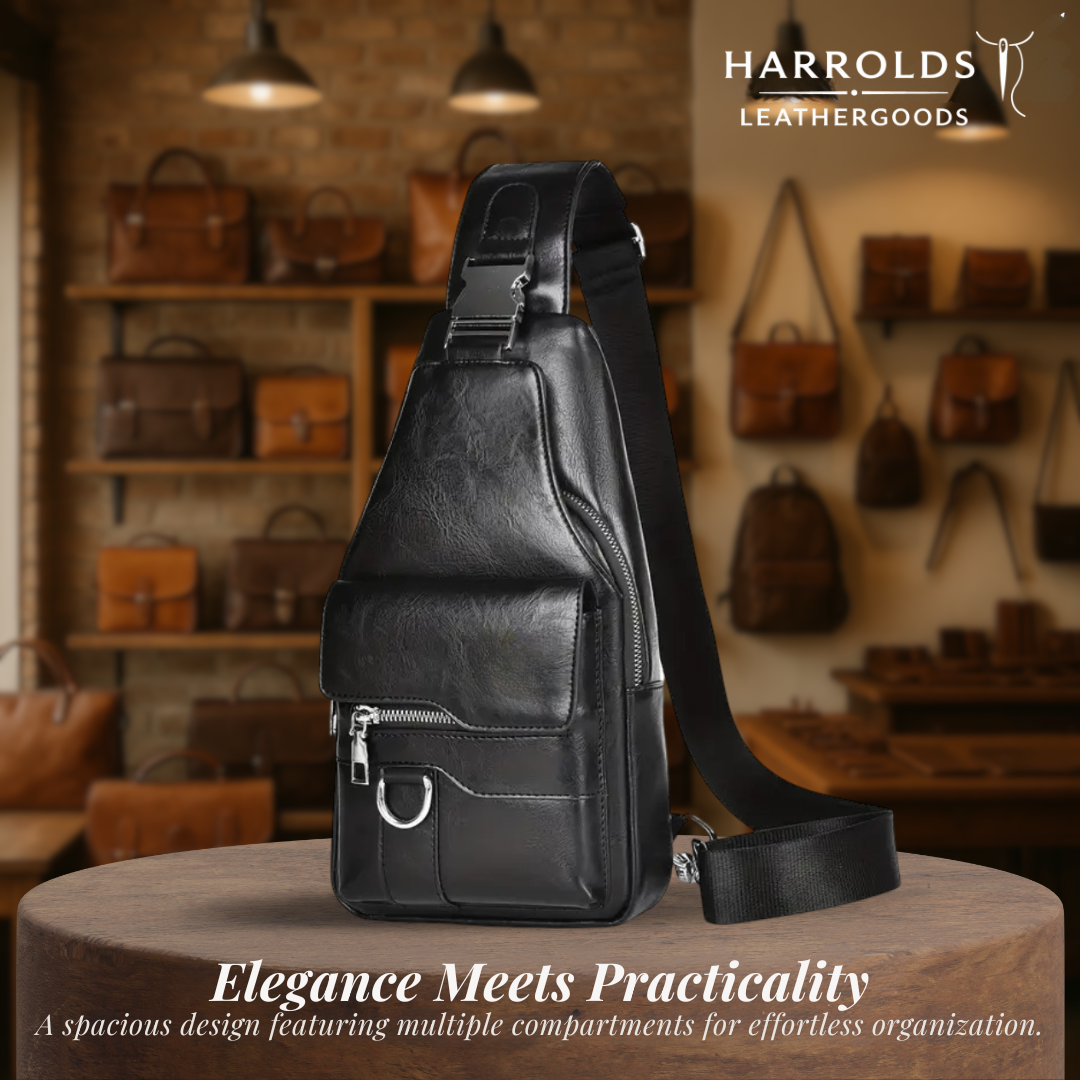 Daxton | Vertical Sling Bag with Secure Flap & Zips