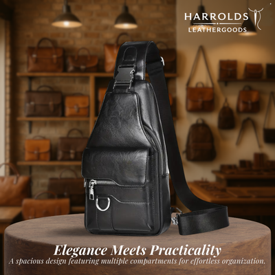 Daxton | Vertical Sling Bag with Secure Flap & Zips