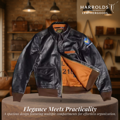 Samuel | Military Style A-2 Flight Leather Jacket