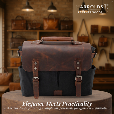 Edward | Vintage Canvas with Leather Flap | Messenger Bag