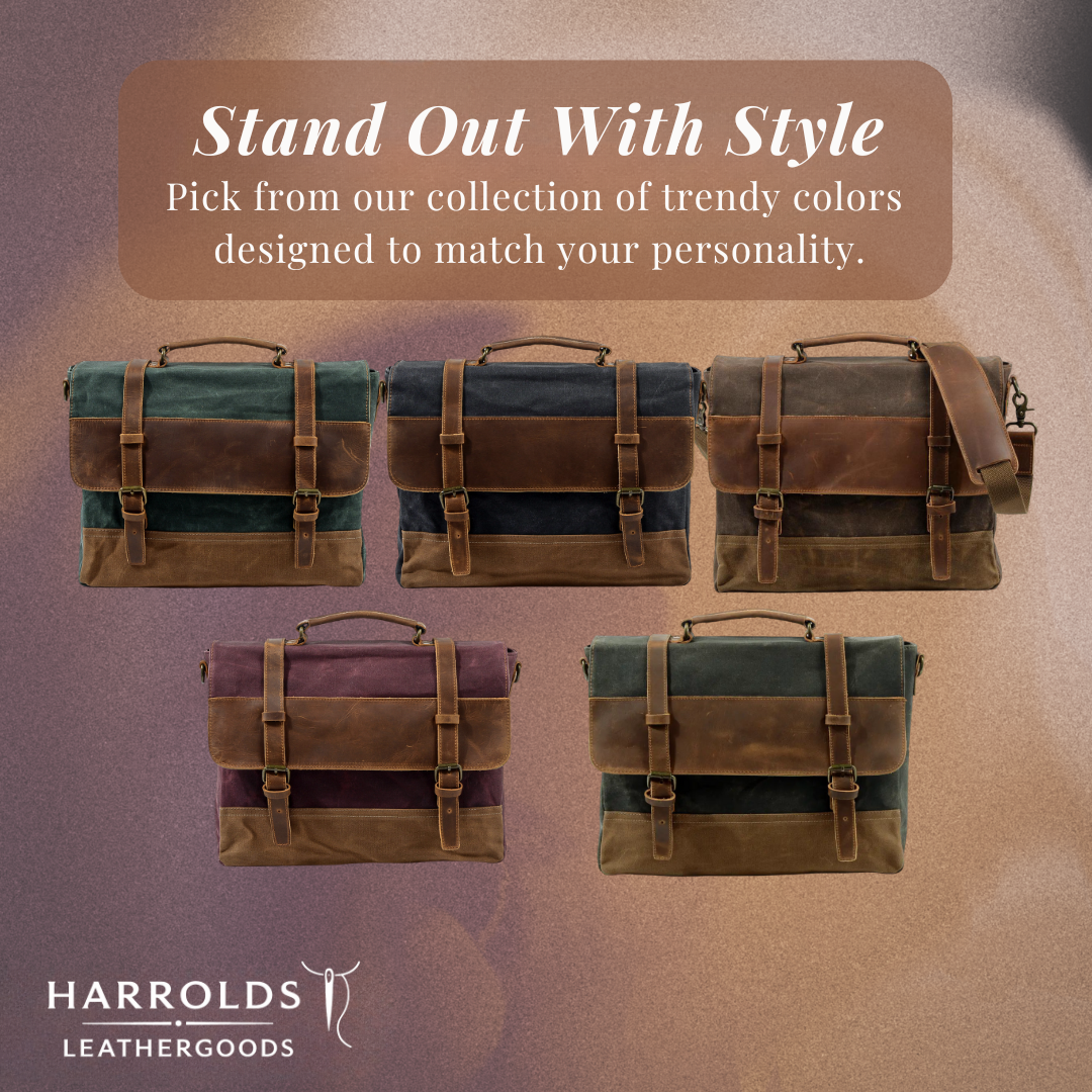 Kevin | Sturdy Canvas Leather | Messenger Bag