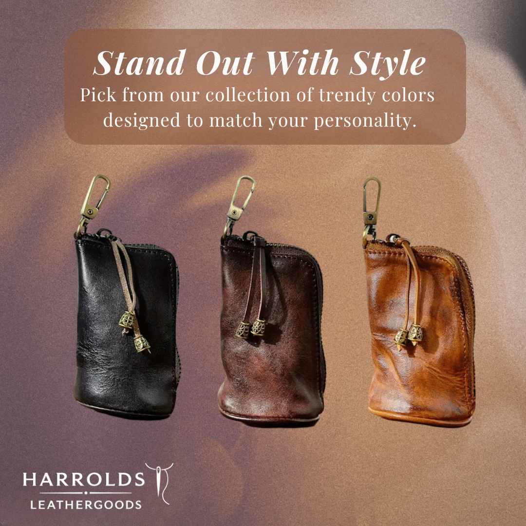 Steve | Leather Zippered Key Holder Wallet