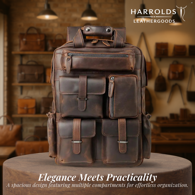 Ruben | Multi-Pocket Leather | Backpack
