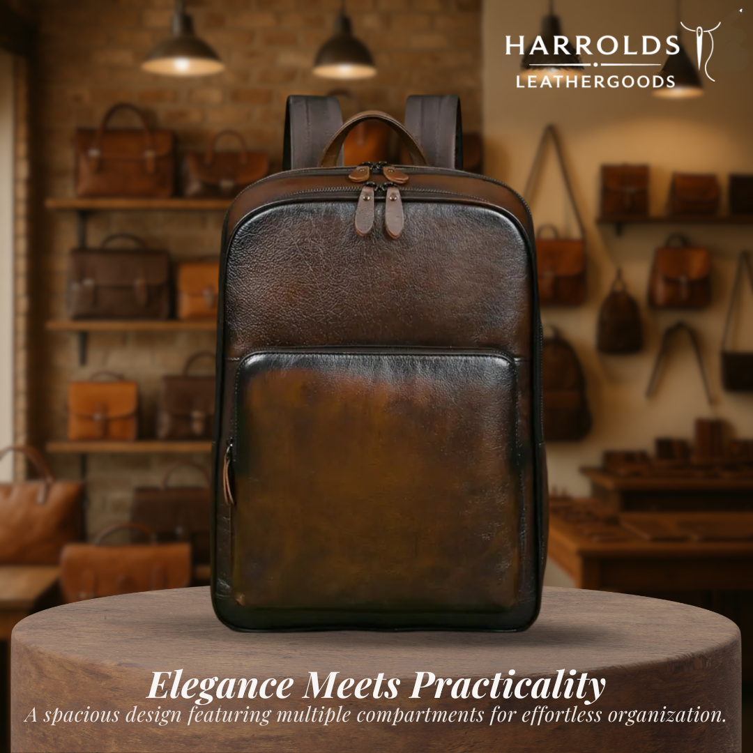 Bennett | Full-Grain Leather “Professor” Laptop Backpack