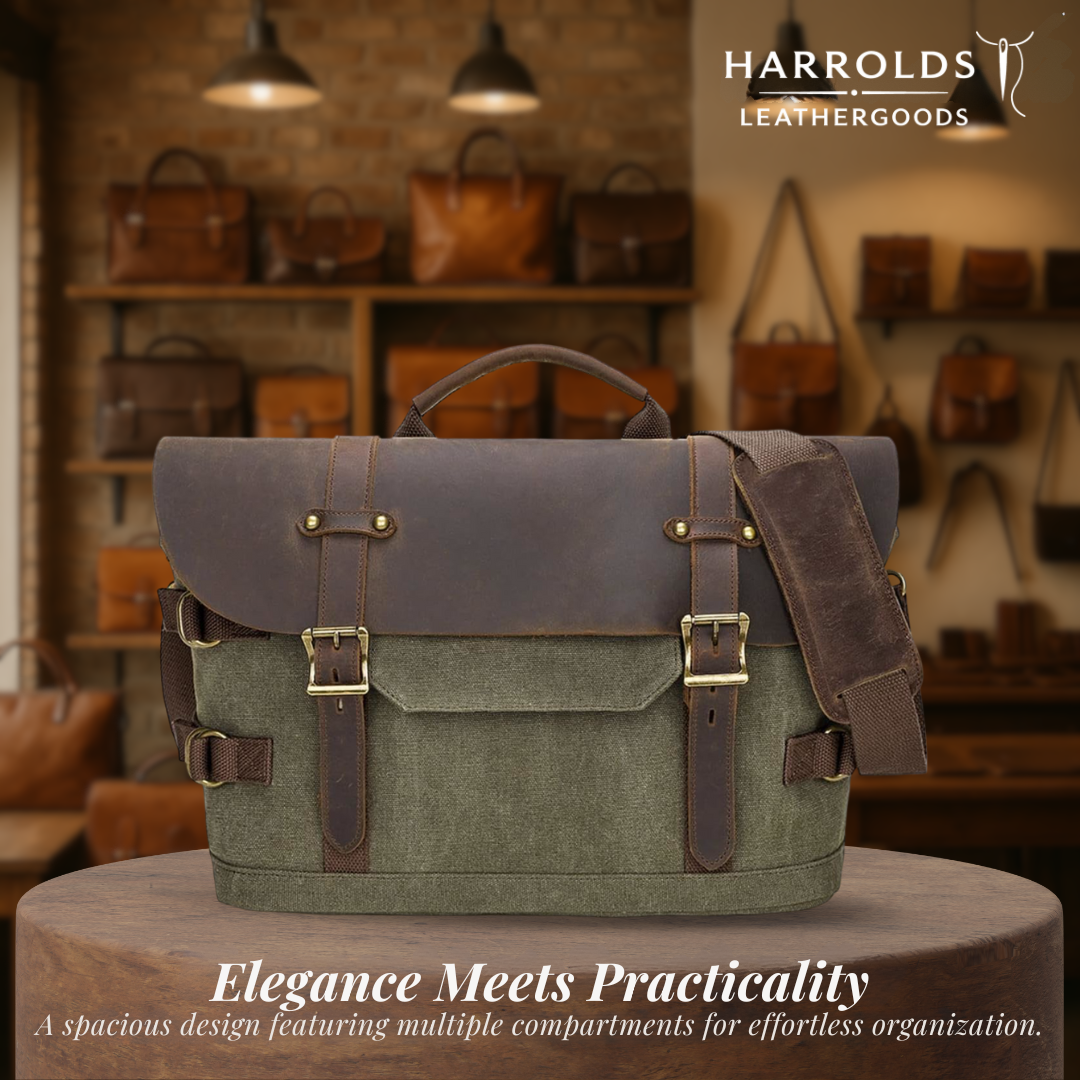 David | Rugged Classic Leather | Messenger Bag