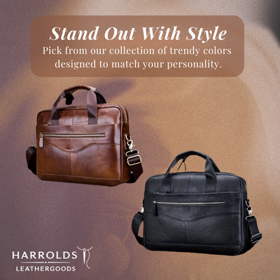 Anthony | Modern Leather Briefcase | Crossbody Bag
