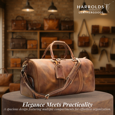 Arden | Classic Leather Duffel Tote