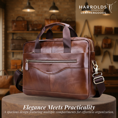 Jacob | Leather Spacious Briefcase | Messenger Bag
