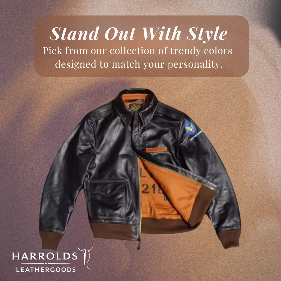 Samuel | Military Style A-2 Flight Leather Jacket