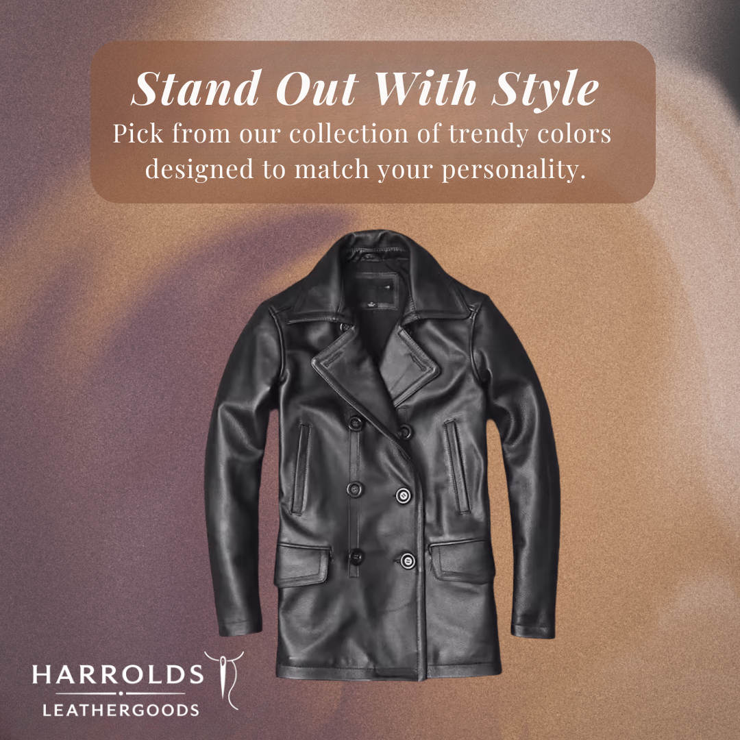 Ford | Men's Cowhide Double-Breasted Leather Jacket