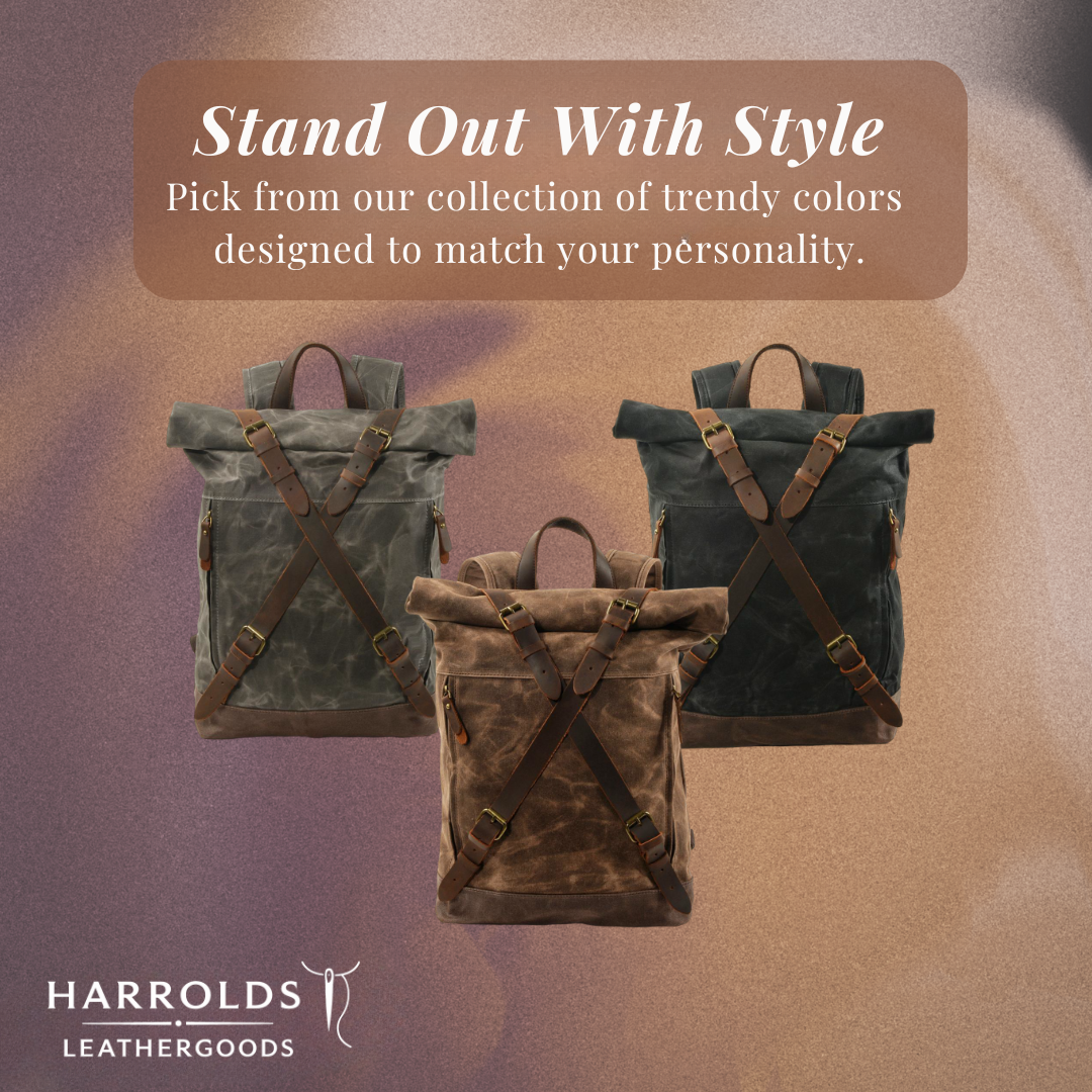 Barron | Waxed Rucksack Canvas Roll-Top Backpack