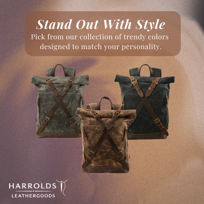 Barron | Waxed Rucksack Canvas Roll-Top Backpack