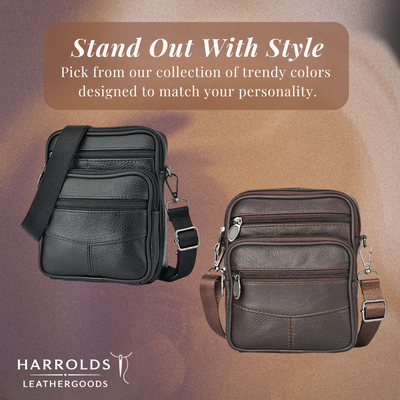 Brian | Textured Crossbody with Triple-Zip Utility