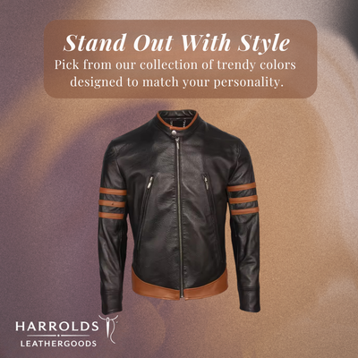 Evan | Men’s Wolverine Motorcycle Leather Jacket