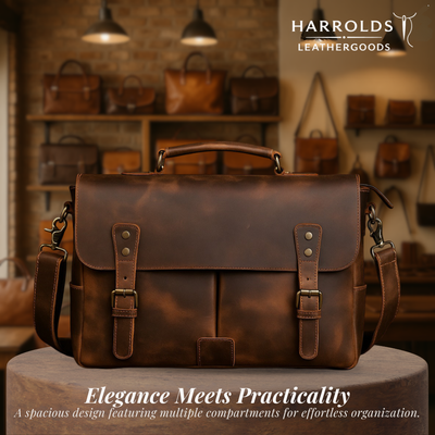 Clinton | Retro Leather Messenger Bag