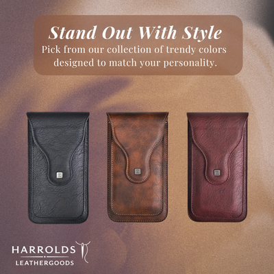 Xavier | Carabiner Clip Leather Phone Holster