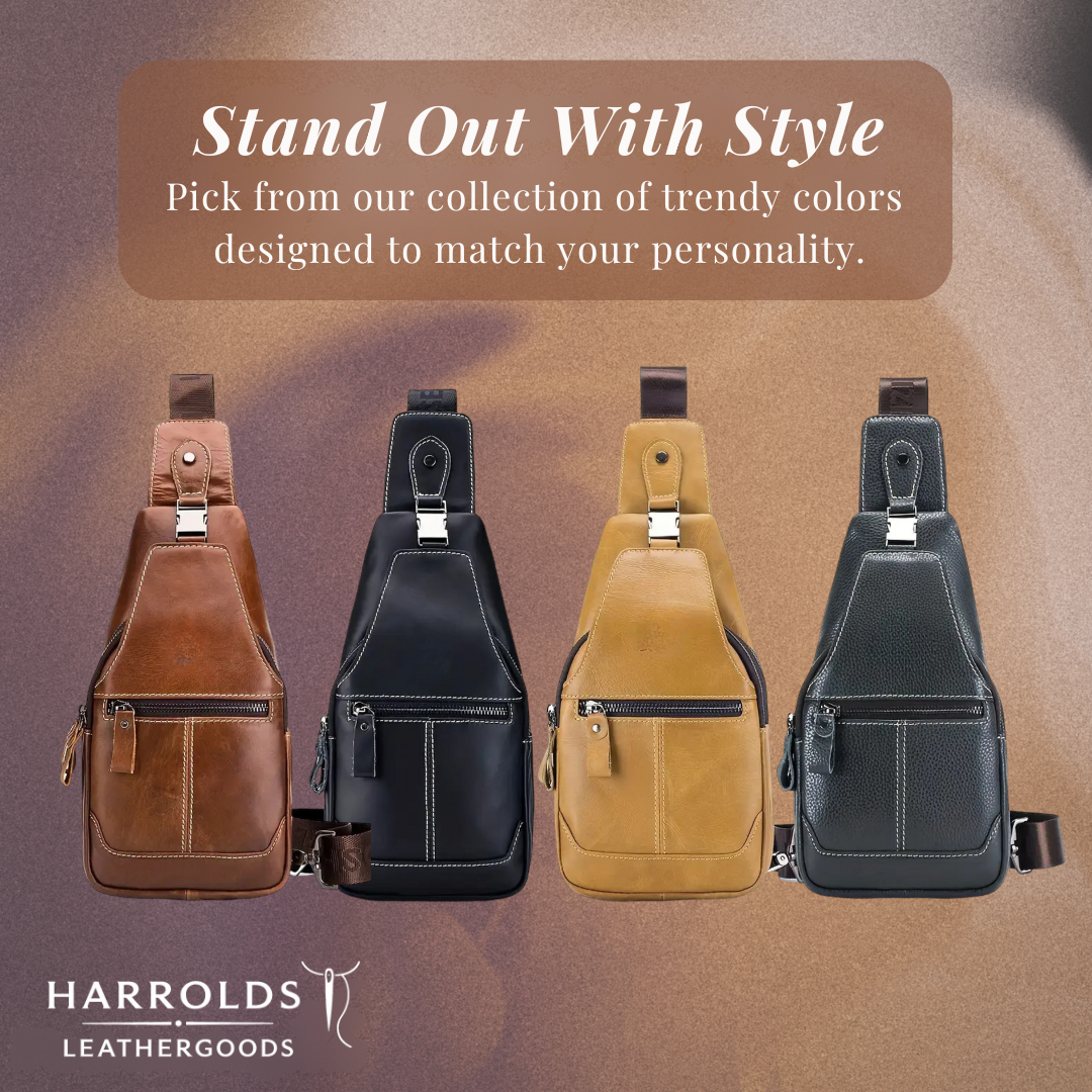 Callum | Leather Crossbody Chest Bag for Men