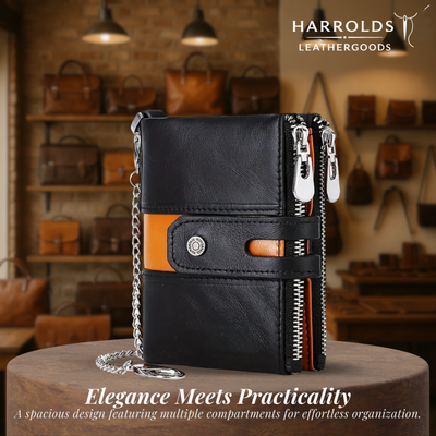 Roque | Leather Chain Strap with Multiple Compartments | Wallet