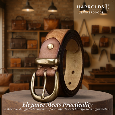 Luca | Retro Belt with Gold Buckle