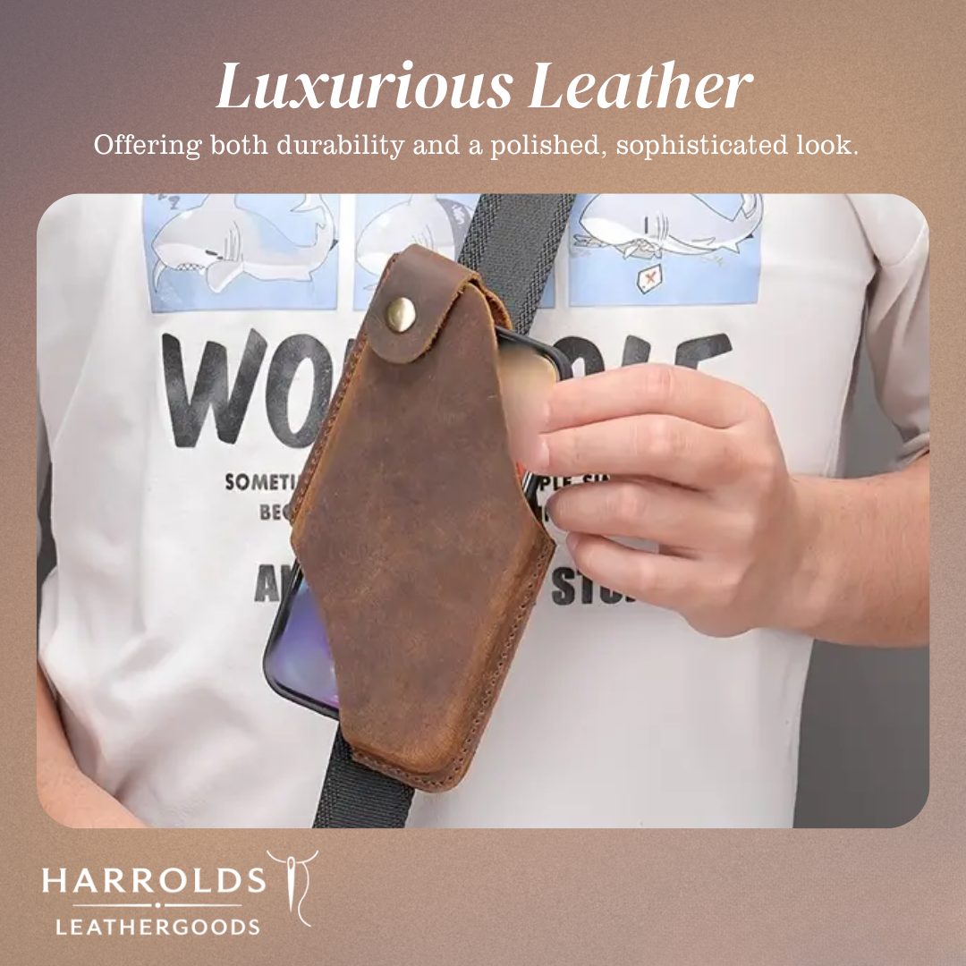 Oswin | Vertical Leather Phone Holster