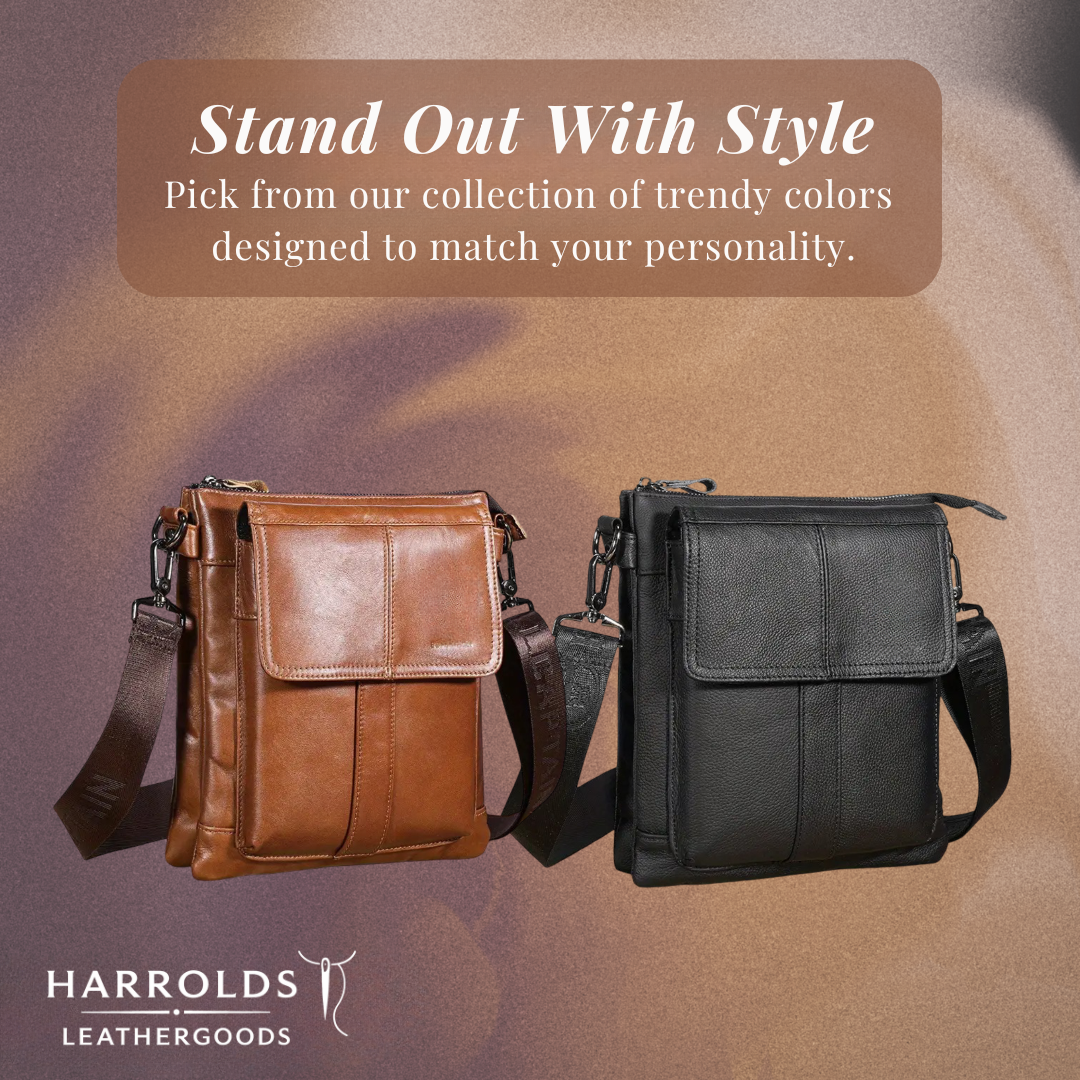 Colton | Slim Leather Crossbody with Flap Pocket Design