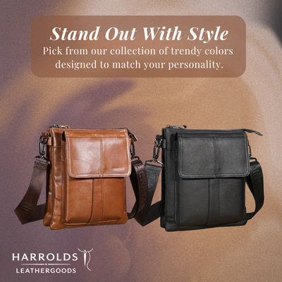 Colton | Slim Leather Crossbody with Flap Pocket Design