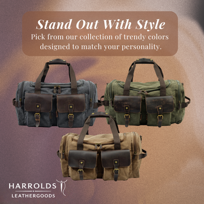 Harlan | Vintage Canvas Weekend Duffle Bag