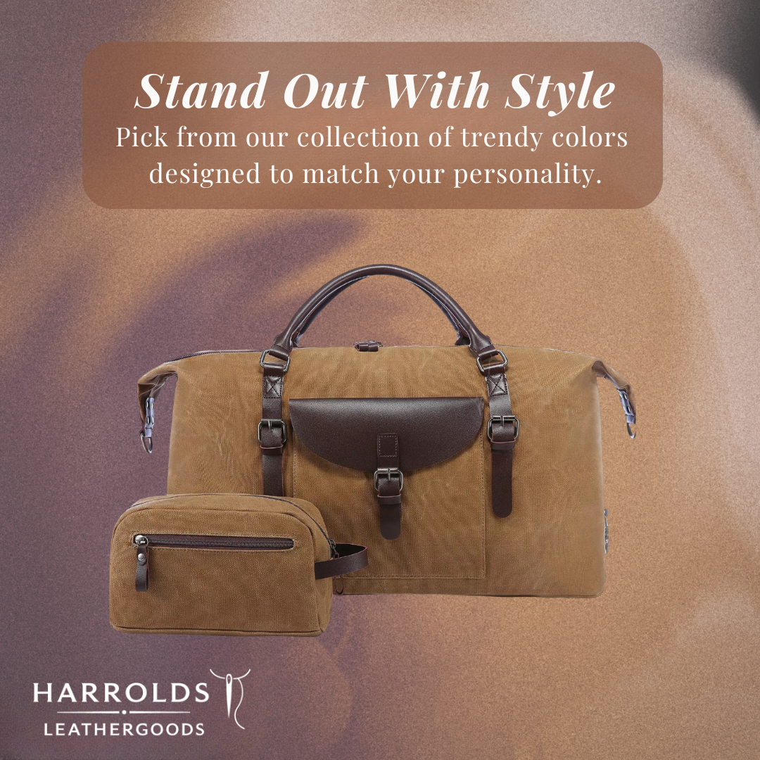 Leo | Stylish Leather Travel Set | Duffel Bag