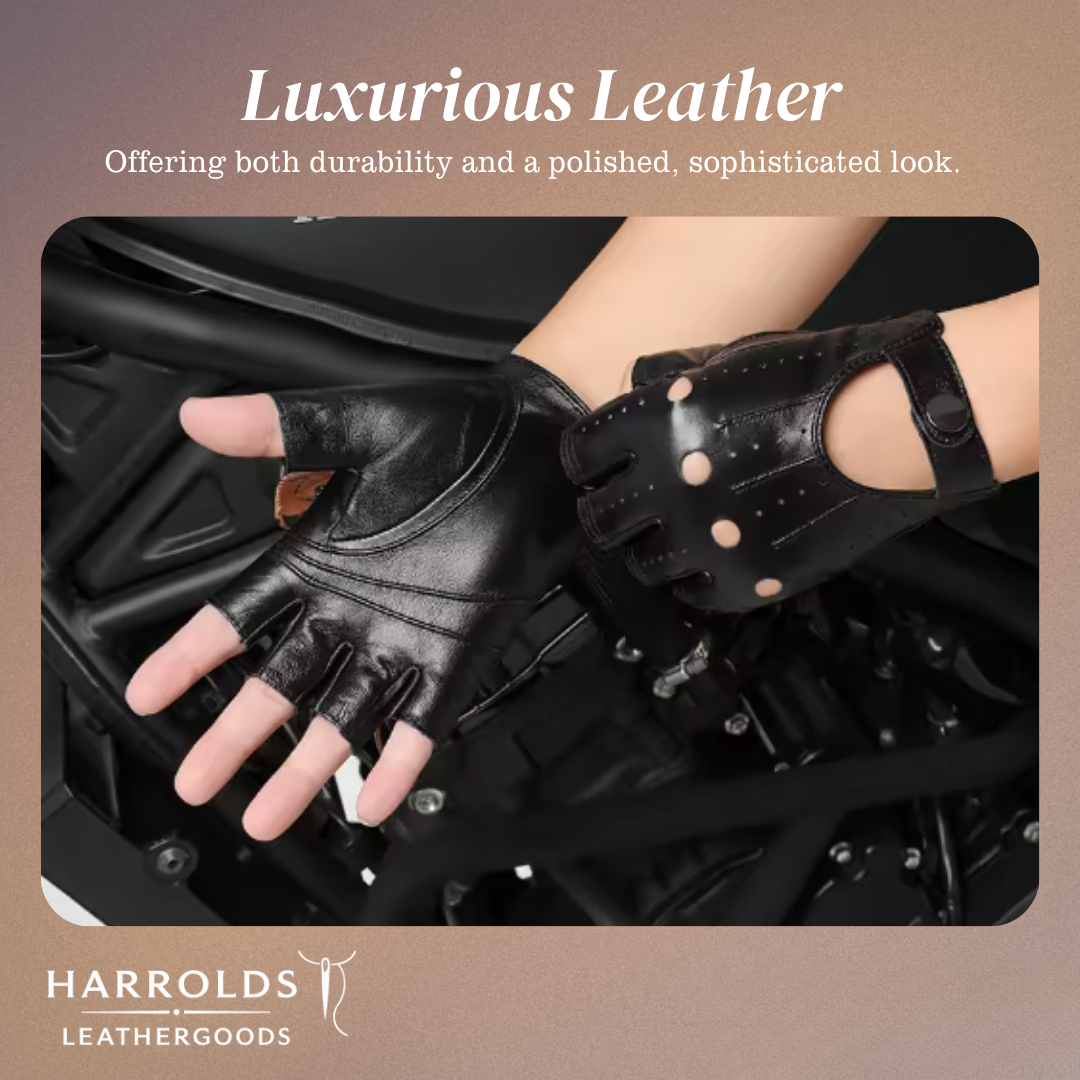 Florian | Perforated Leather Motorcycle Gloves