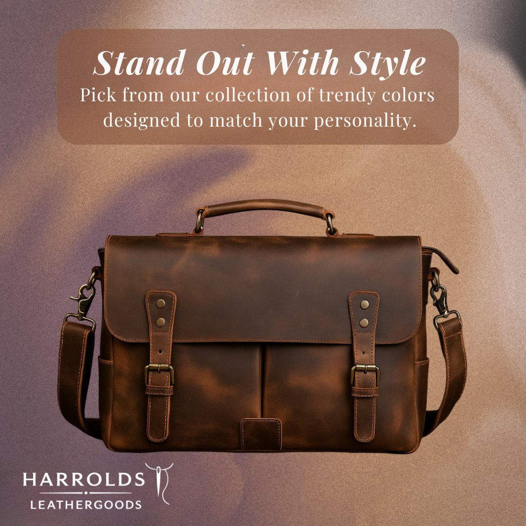 Clinton | Retro Leather Messenger Bag