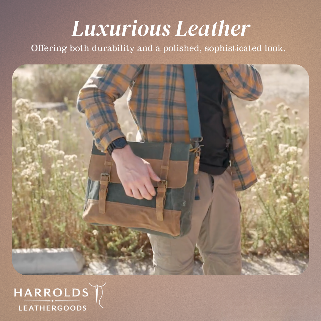 Kevin | Sturdy Canvas Leather | Messenger Bag