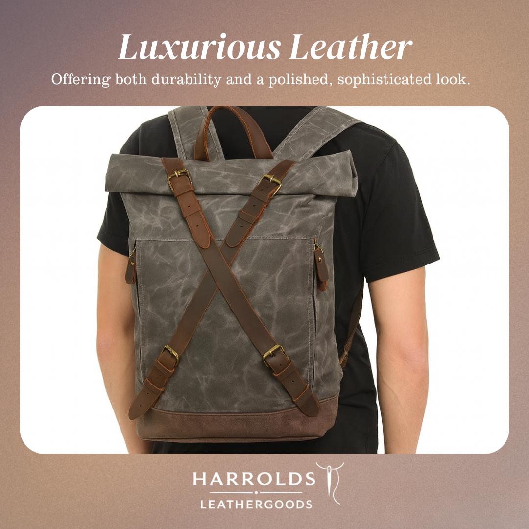 Barron | Waxed Rucksack Canvas Roll-Top Backpack