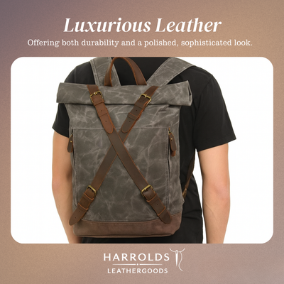 Barron | Waxed Rucksack Canvas Roll-Top Backpack