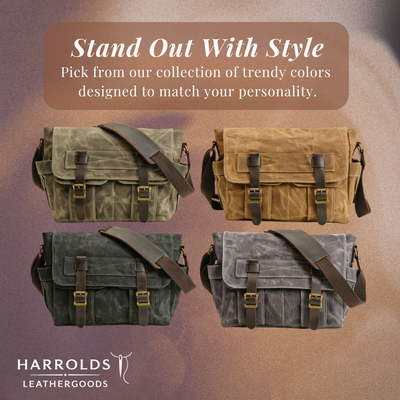 Lester | Retro Textured Canvas Leather | Shoulder Bag