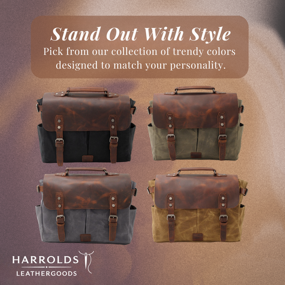 Edward | Vintage Canvas with Leather Flap | Messenger Bag