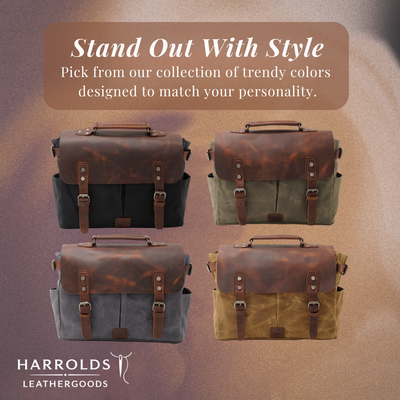 Edward | Vintage Canvas with Leather Flap | Messenger Bag