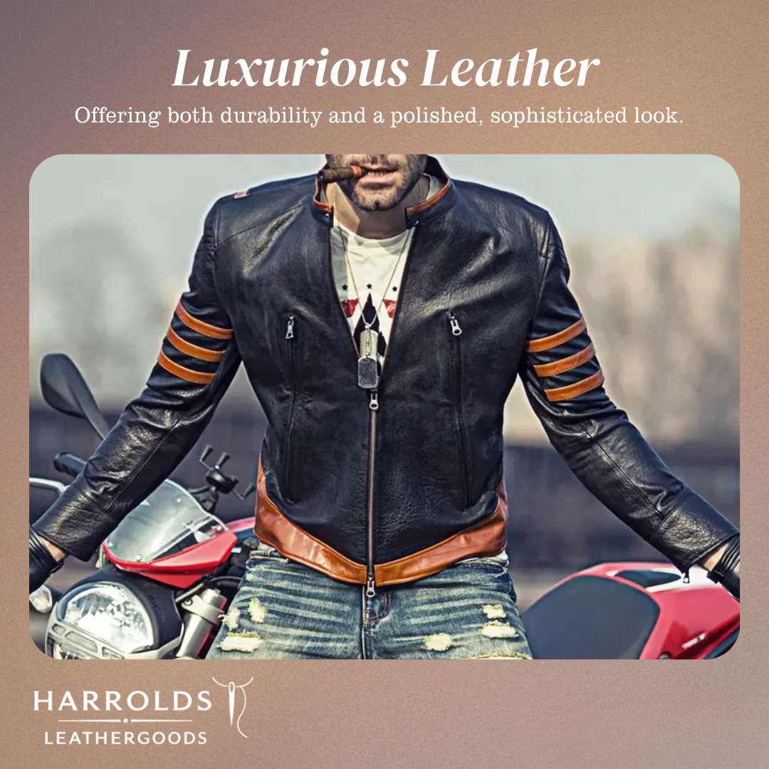 Evan | Men’s Wolverine Motorcycle Leather Jacket