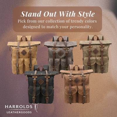 Edriel | Laptop Leather Roll-Top | Backpack