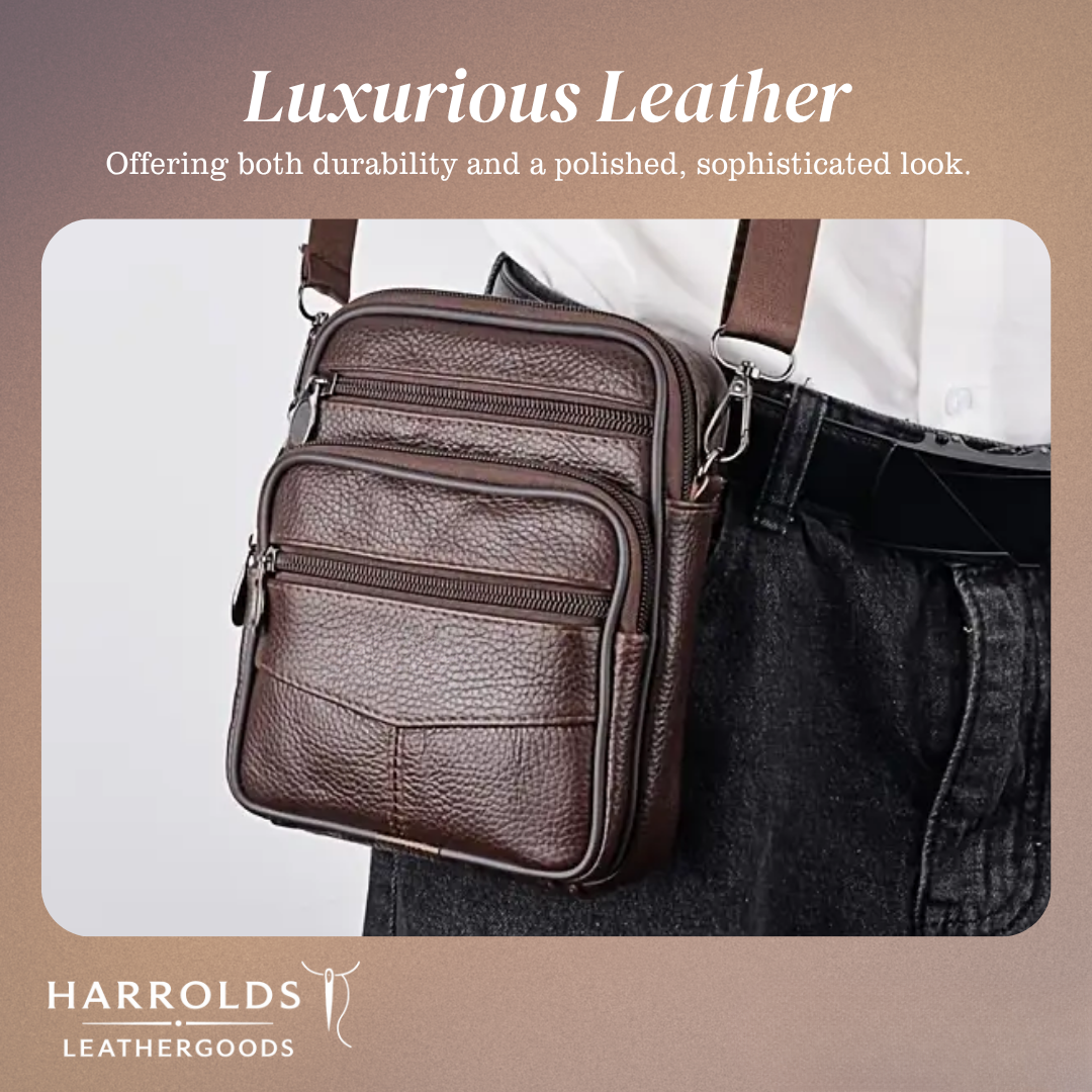 Brian | Textured Crossbody with Triple-Zip Utility