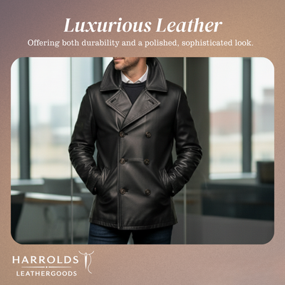 Ford | Men's Cowhide Double-Breasted Leather Jacket